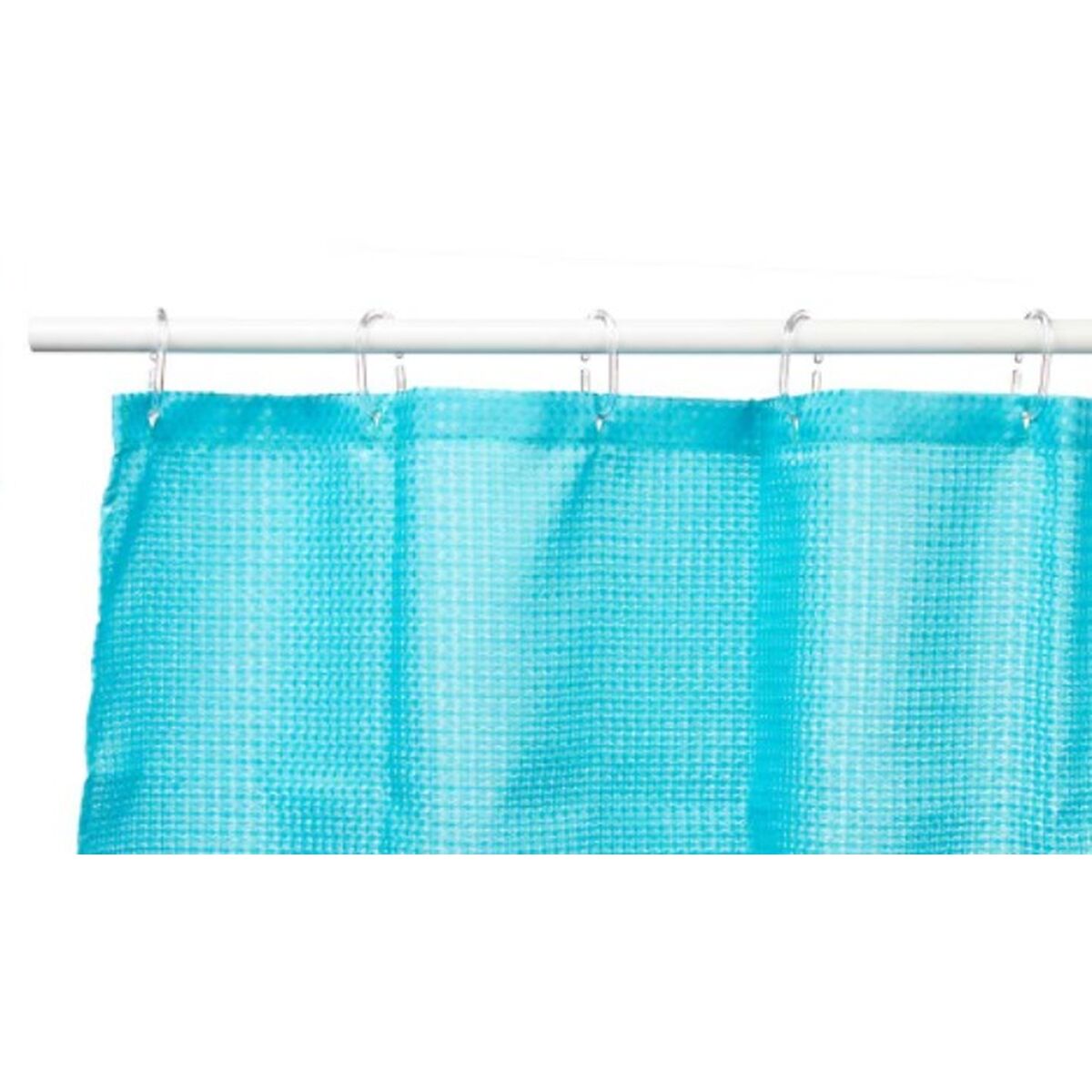 Shower Curtain Berilo SC-POLY-UD1-BLUE SC-POLY-UD1-BLUE Blue Polyester 180 x 180 cm 30 x 5 x 19 cm Points (12 Units)-2