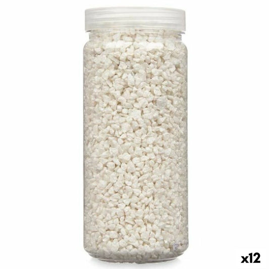 Decorative Stones White 2 - 5 mm 700 g (12 Units)-0