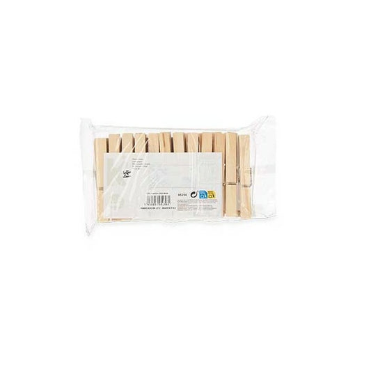 Clothes Pegs Wood 24 Pieces Set (24 Units)-1