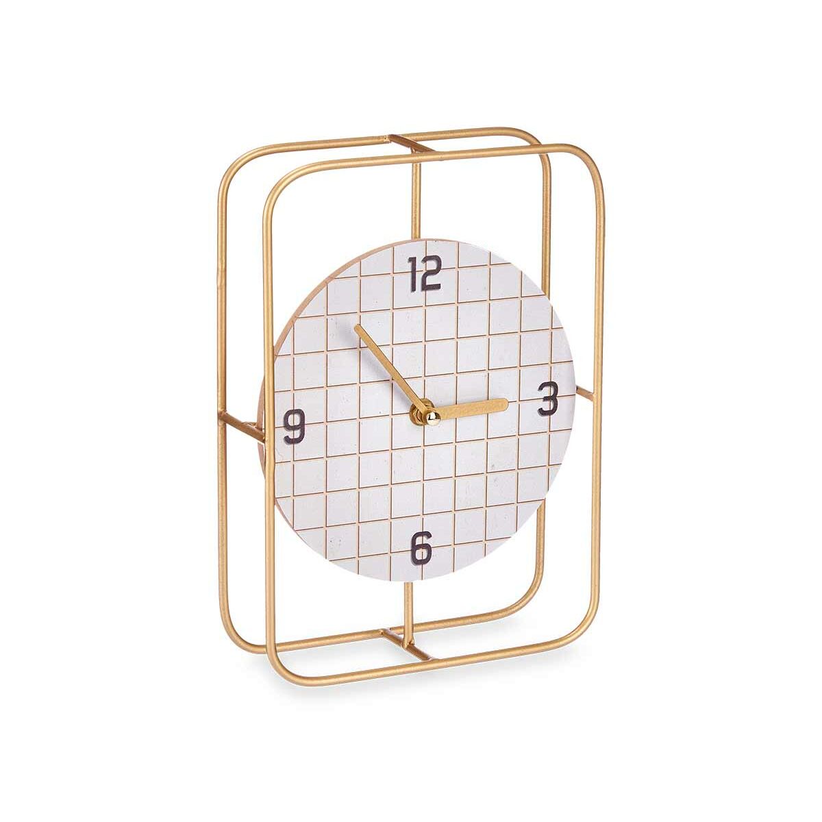 Table clock Gift Decor 22STC331-1 Black Wood Squared (6 Units)-2