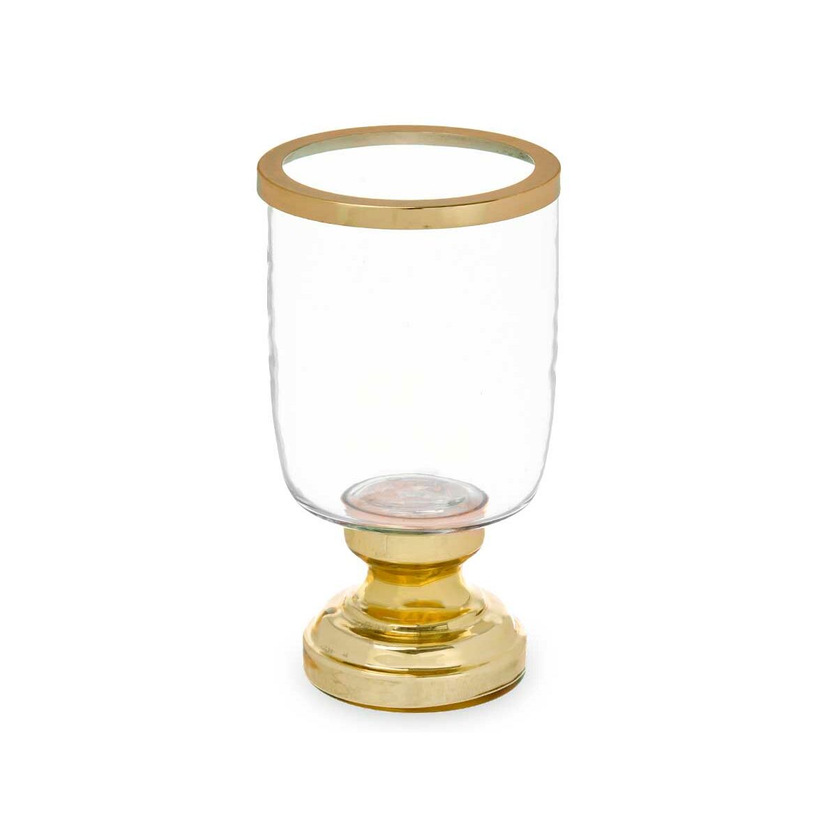 Candleholder Wineglass Golden Steel 12 x 24,5 x 12 cm (6 Units)-1