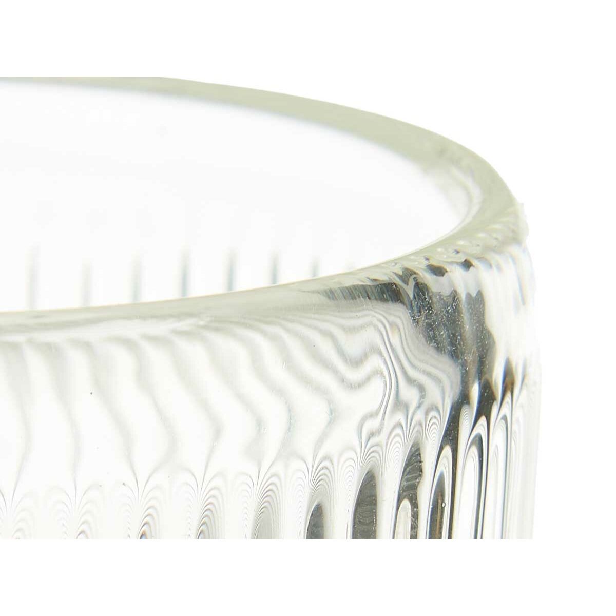 Candleholder Stripes Transparent Crystal 7,5 x 7,8 x 7,5 cm (12 Units)-1