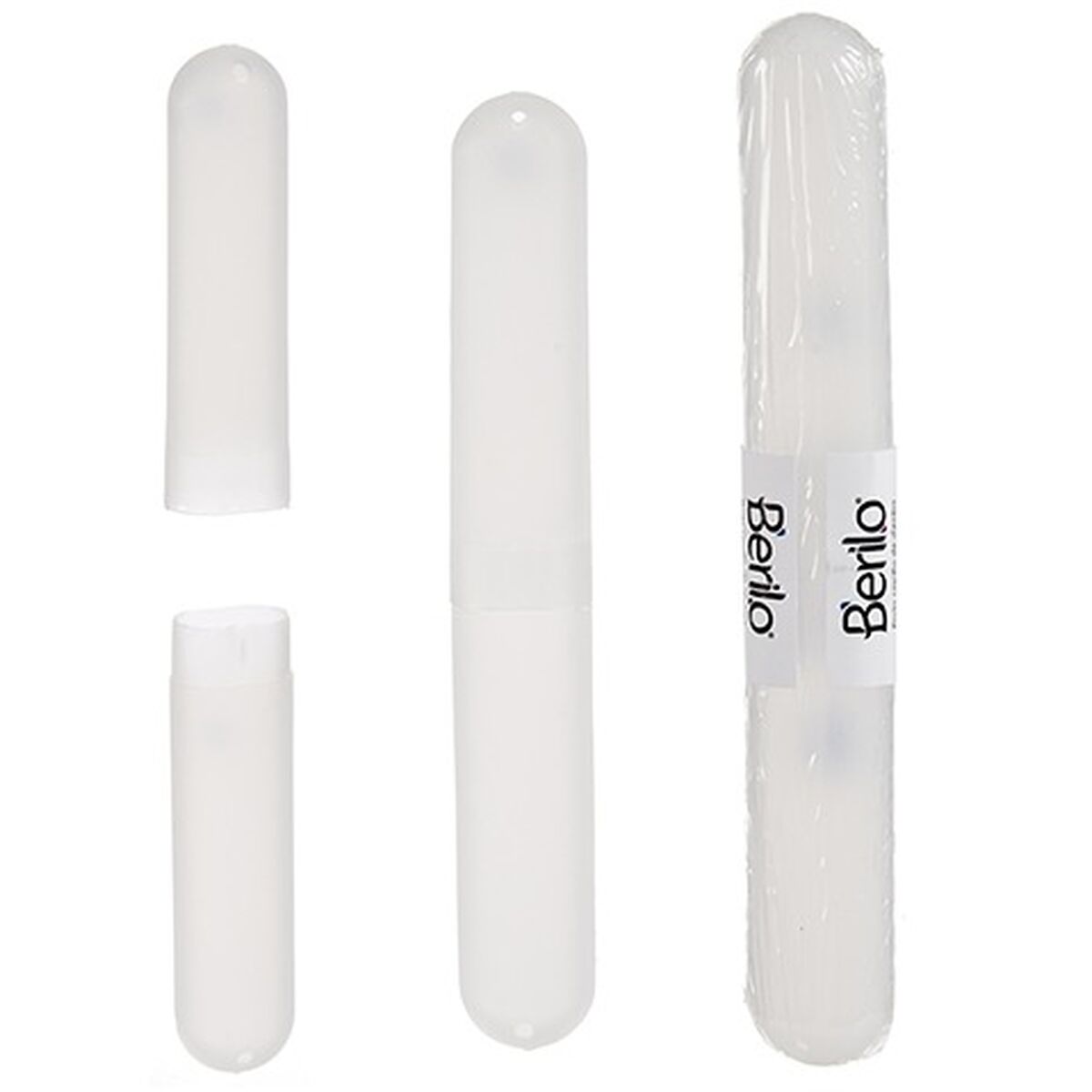 Toothbrush Holder Berilo CN80565 CN80565 Transparent polypropylene 20 x 2 x 3 cm (24 Units)-2