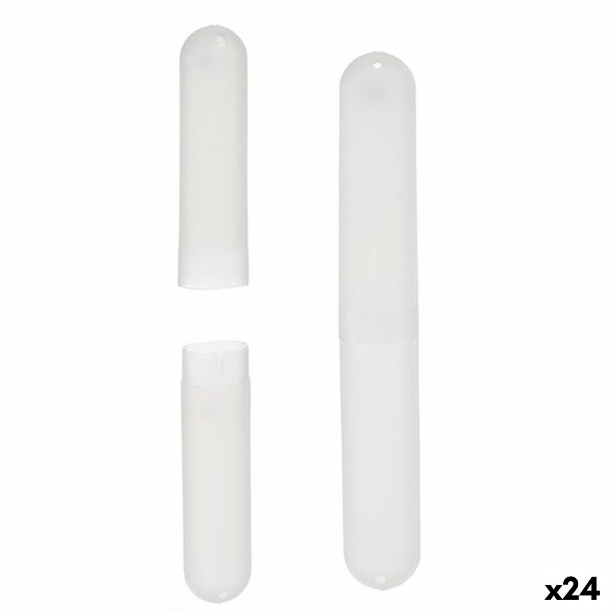 Toothbrush Holder Berilo CN80565 CN80565 Transparent polypropylene 20 x 2 x 3 cm (24 Units)-0