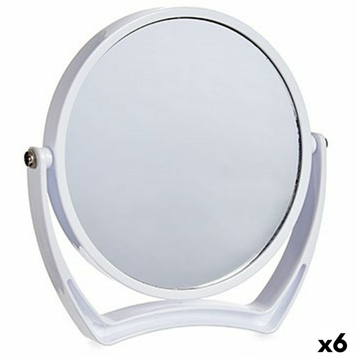 Magnifying Mirror White Crystal Plastic 19 x 18,7 x 2 cm (6 Units)-0
