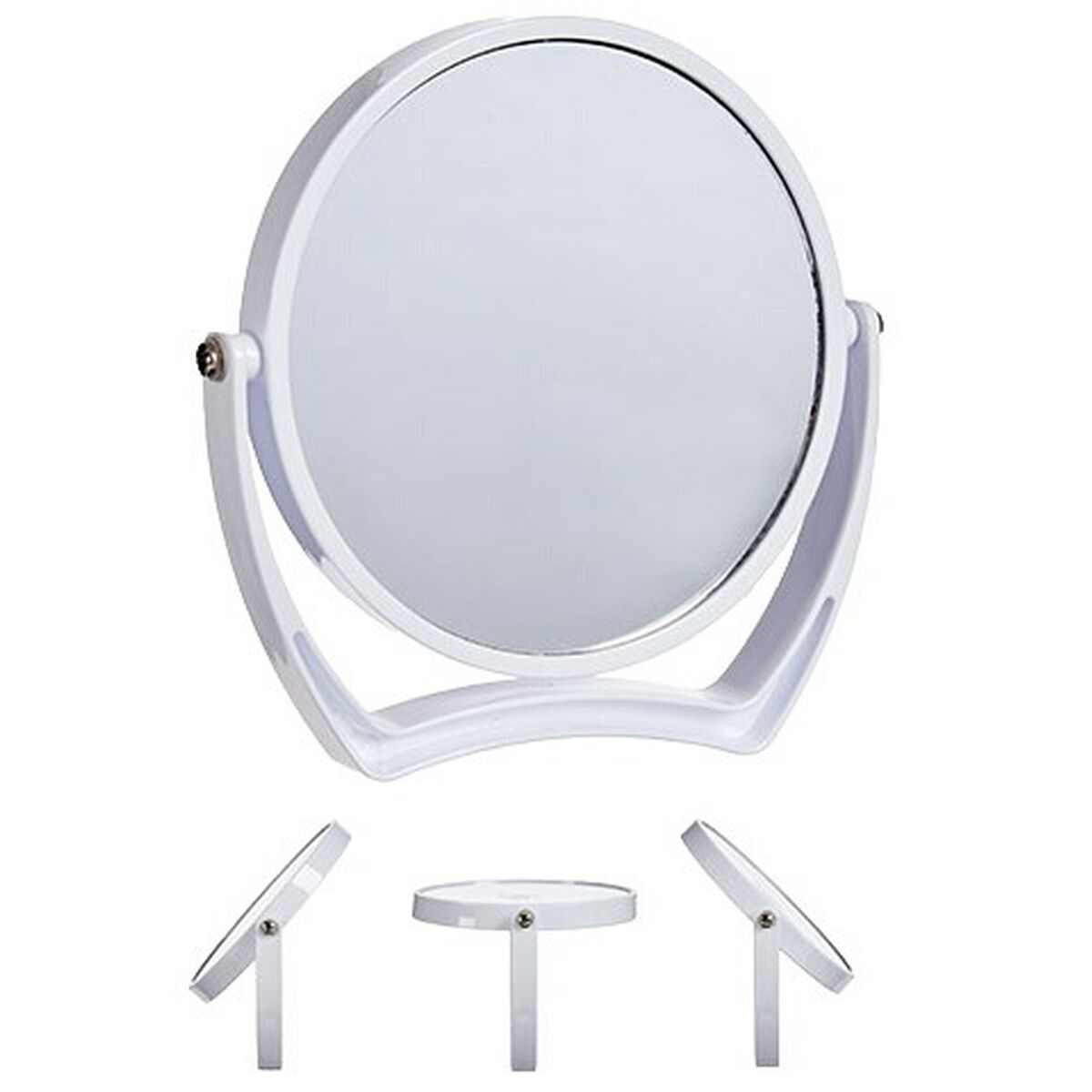 Magnifying Mirror White Crystal Plastic 19 x 18,7 x 2 cm (6 Units)-2