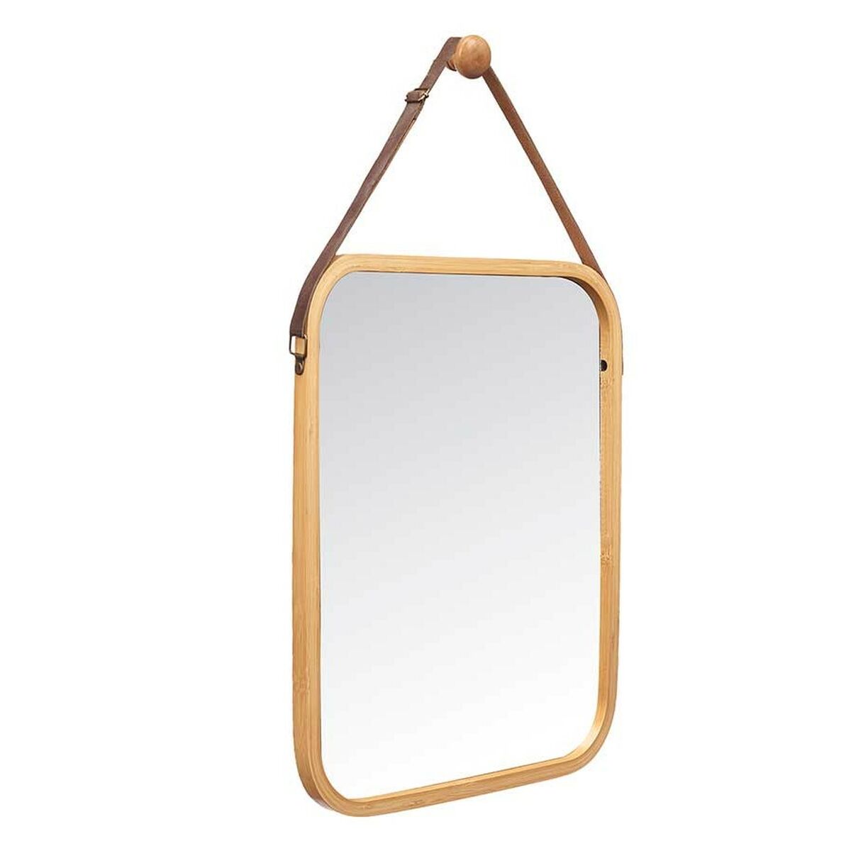 Hanging mirror B6605 Natural Rectangular 34 x 41,5 x 1,5 cm (6 Units)-3