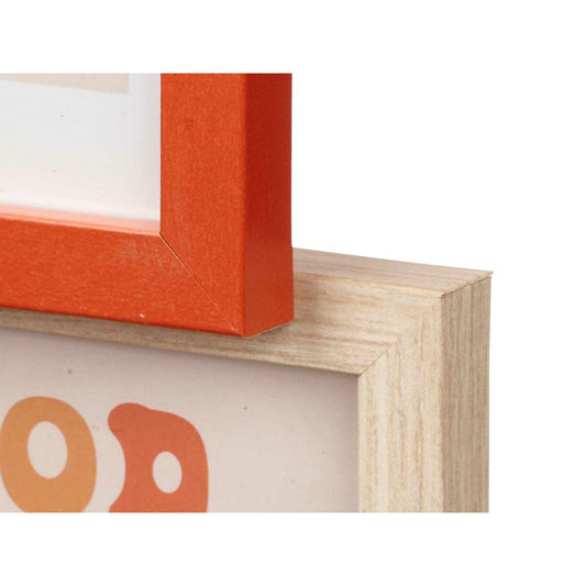 Photo frame 411408B Multicolour Metal MDF Wood (6 Units)-1
