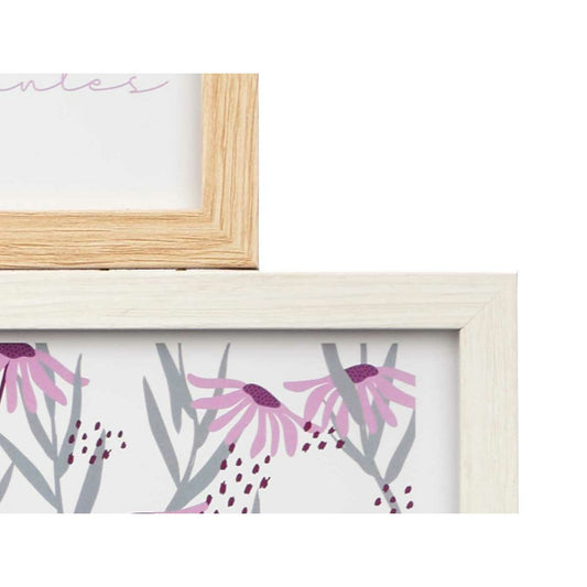 Photo frame 411408K Natural Metal MDF Wood (8 Units)-1