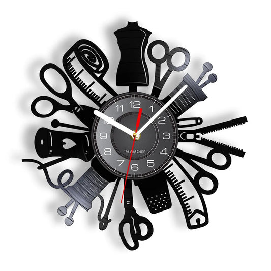 Vintage Sewing Machine Wall Clock: Retro Chic for Timeless Decor-0