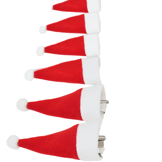Set of 20 Christmas Hat Cutlery Bags - Festive Tableware Holders for Xmas Home Kitchen Decor-0