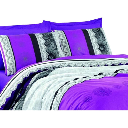 Duvet cover set Purple Super king 3 Pieces-0