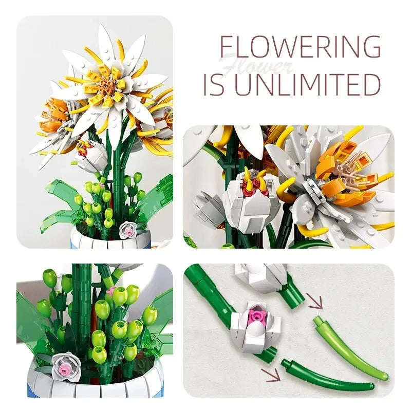 Flower Bonsai Building Blocks Epiphyllum Plant-3