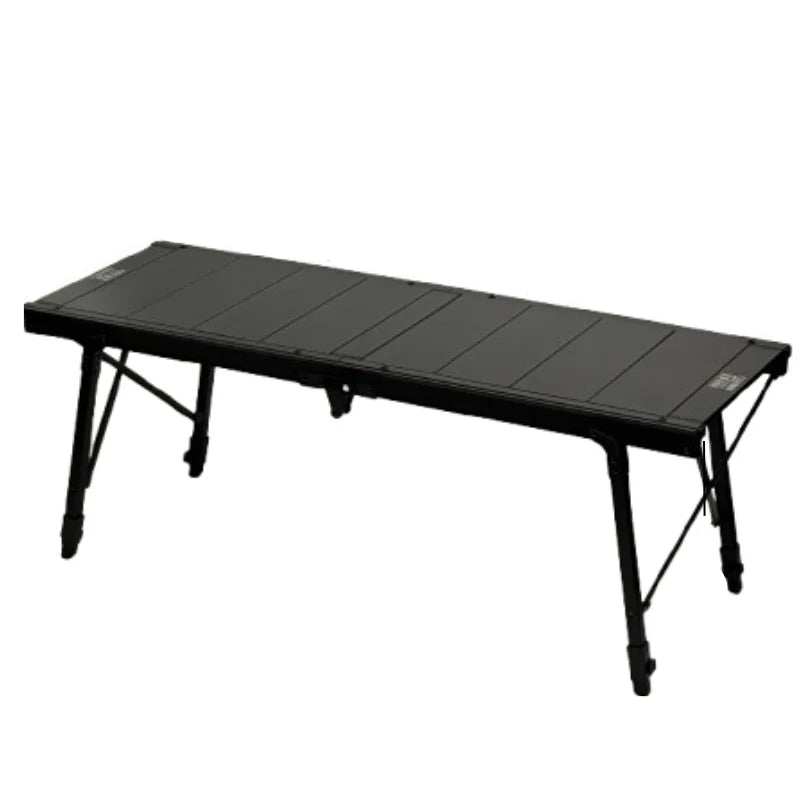 Folding Camping Table Adjustable IGT-Compatible Black-0