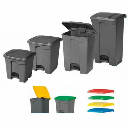 Rubbish bin Grey Plastic Rectangular 30 L-1
