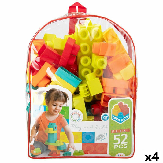 Construction set Color Block 52 Pieces (4 Units)-0
