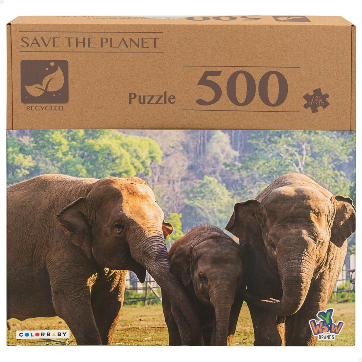 Puzzle Colorbaby Elephant 500 Pieces 6 Units 61 x 46 x 0,1 cm-6