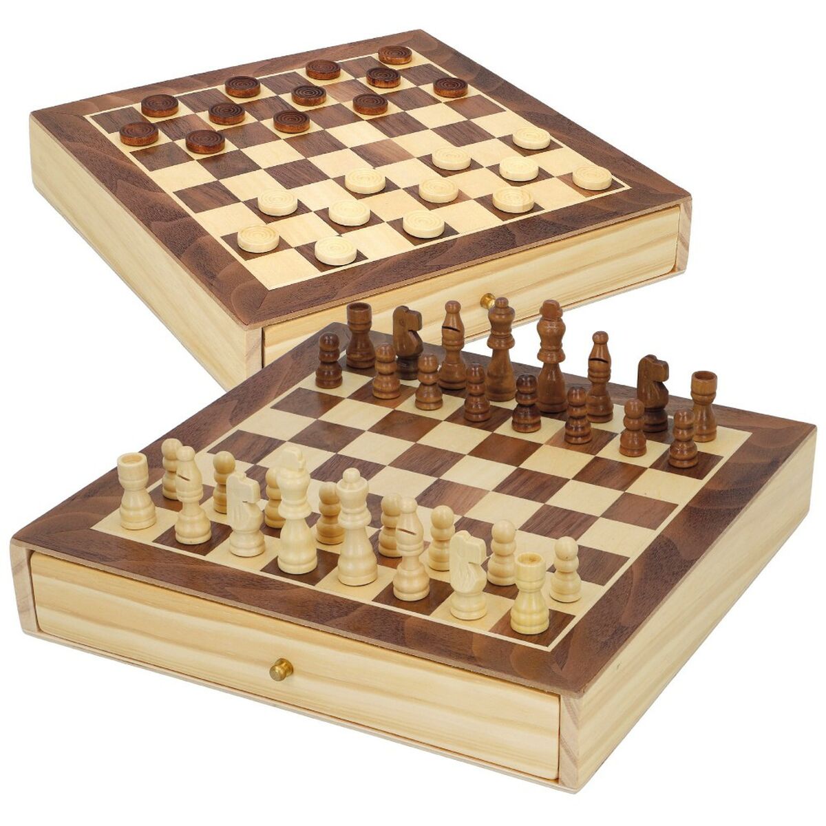 Chess and Checkers Board CB Games Wood Drawer (4 Units)-4