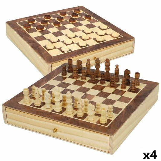 Chess and Checkers Board CB Games Wood Drawer (4 Units)-0