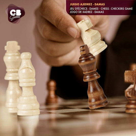 Chess and Checkers Board CB Games Wood Drawer (4 Units)-1