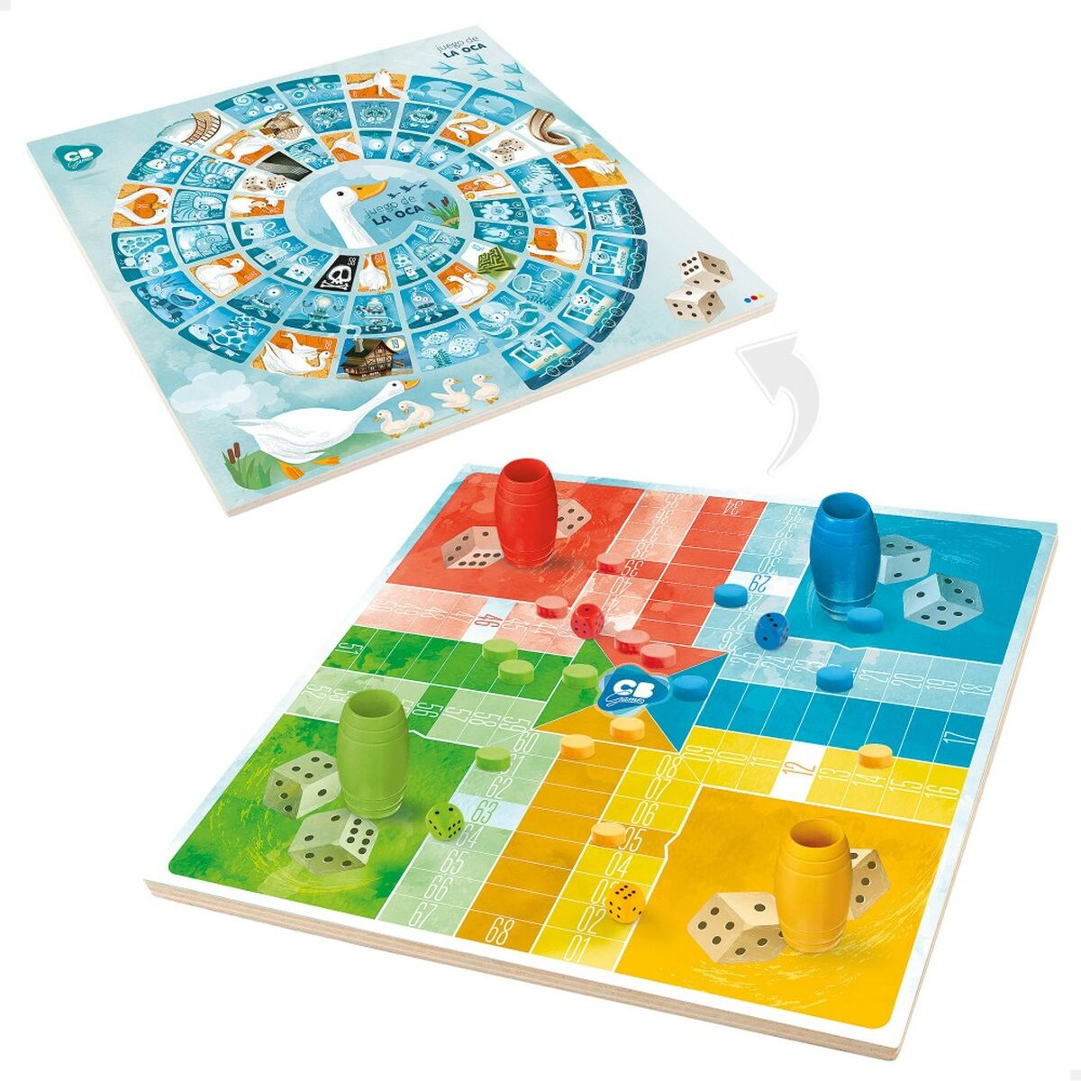Parchís and Oca Board CB Games 25 x 1 x 25 cm (25 Pieces) (6 Units)-6