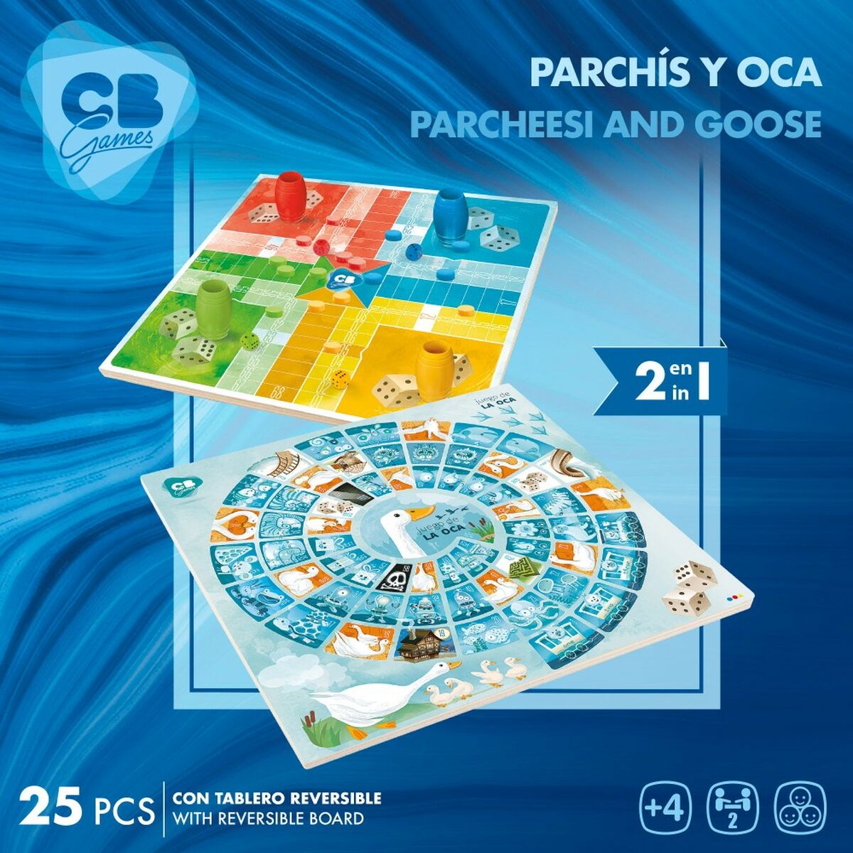 Parchís and Oca Board CB Games 25 x 1 x 25 cm (25 Pieces) (6 Units)-5