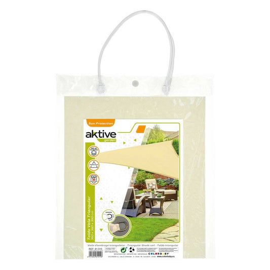 Shade Sails Aktive Triangular Cream 360 x 0,5 x 360 cm (4 Units)-1