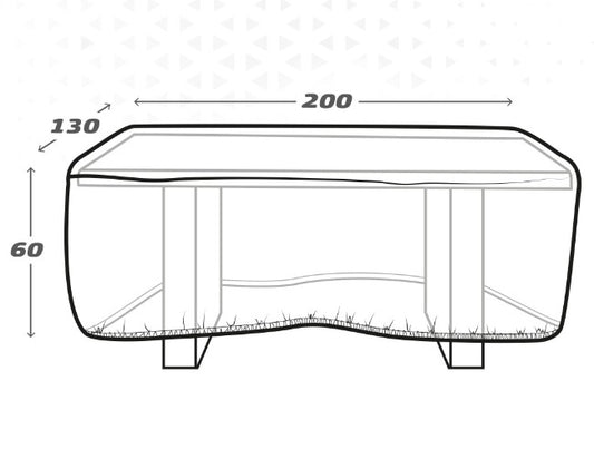 Protective Case Aktive Tables Polyethylene 200 x 60 x 130 cm (6 Units)-1