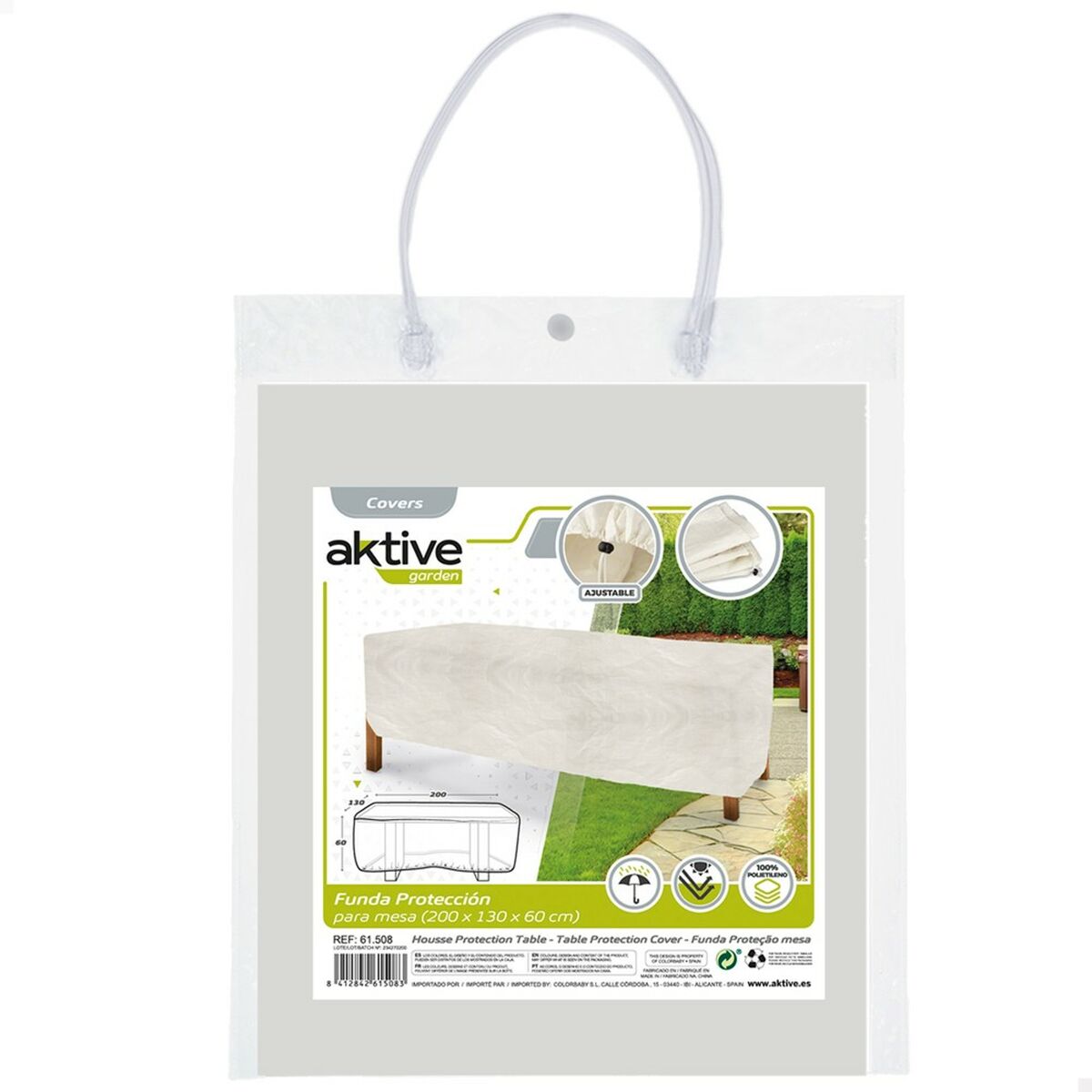Protective Case Aktive Tables Polyethylene 200 x 60 x 130 cm (6 Units)-4