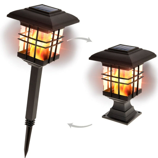 Set of solar garden lights Aktive Plastic 13,5 x 46 x 13,5 cm (4 Units)-1