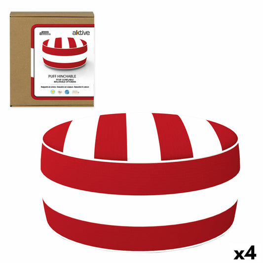 Inflatable Puff Aktive Striped Colonial 53 x 23 x 53 cm (4 Units)-0