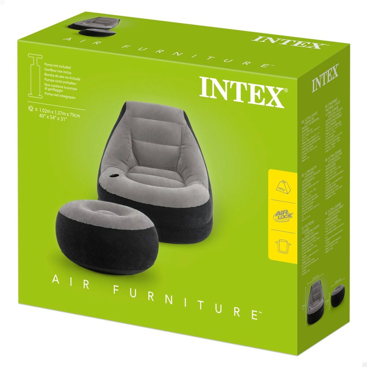 Inflatable Armchair Intex ULTRA LOUNGE 99 x 76 x 130 cm (4 Units)-1