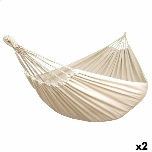 Hanging Hammock Aktive Beige 220 x 150 cm (2 Units)-0
