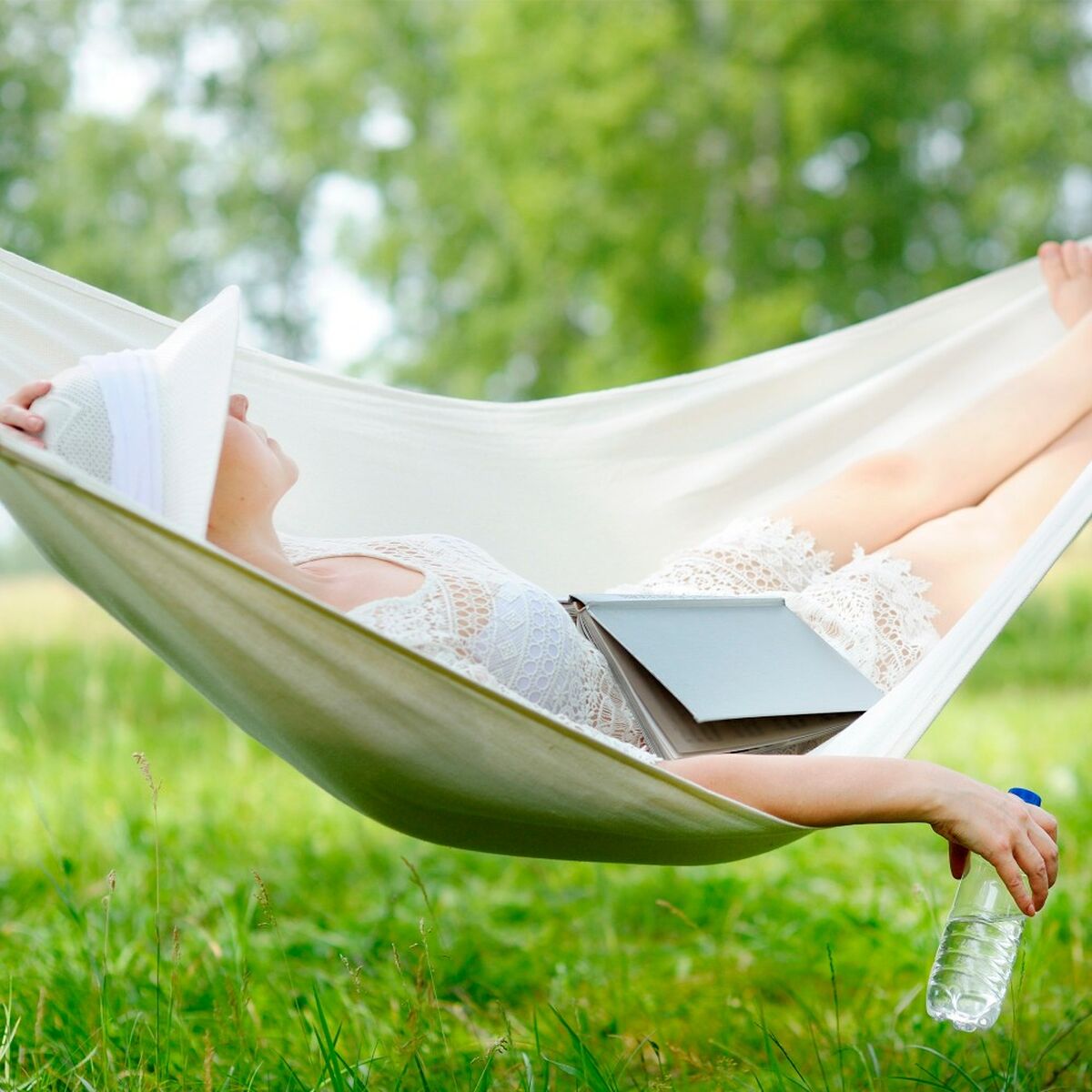 Hanging Hammock Aktive Beige 220 x 150 cm (2 Units)-5