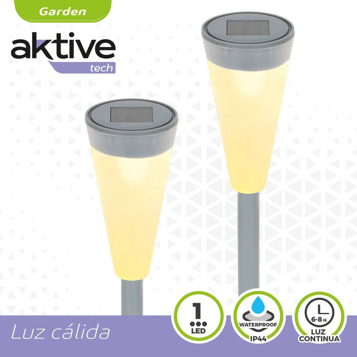 Solar garden lights Aktive Plastic 6,7 x 39 x 6,7 cm (24 Units)-3