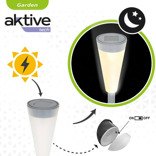 Solar garden lights Aktive Plastic 6,7 x 39 x 6,7 cm (24 Units)-2