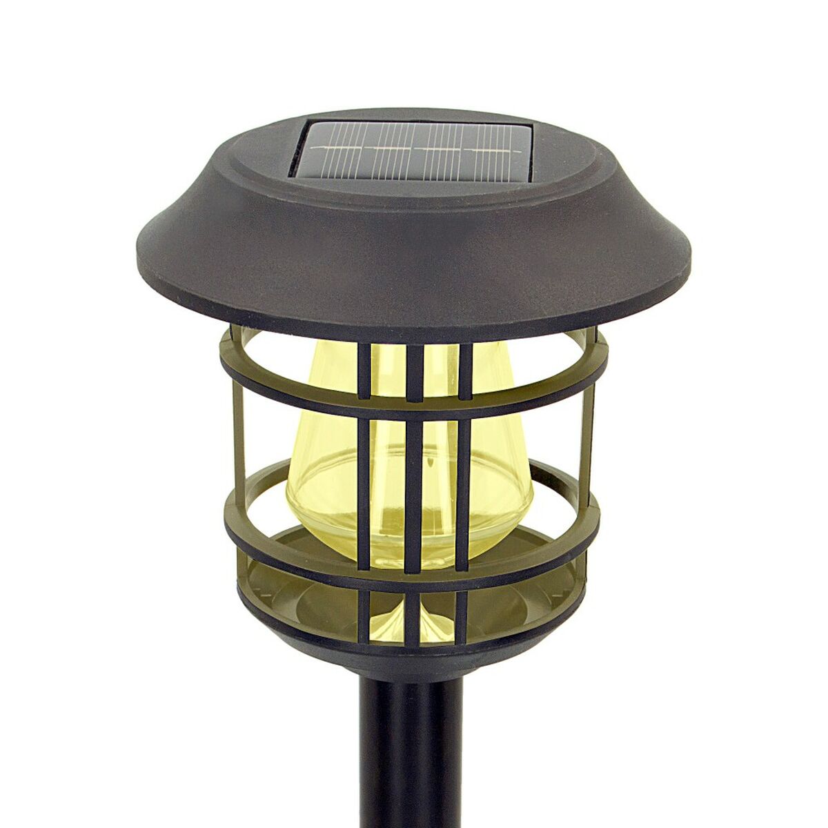 Set of solar garden lights Aktive 2 Pieces Stainless steel Plastic 13 x 55 x 13 cm (4 Units)-4