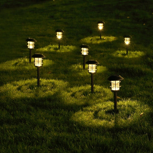 Set of solar garden lights Aktive 2 Pieces Stainless steel Plastic 13 x 55 x 13 cm (4 Units)-1