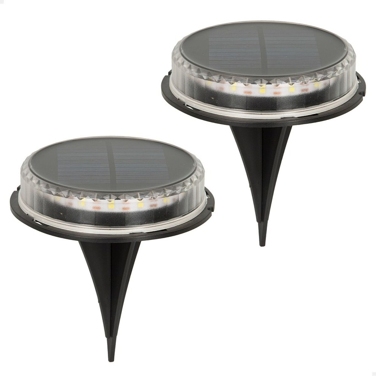 Set of solar garden lights Aktive 2 Pieces Plastic 12 x 13,5 x 12 cm (6 Units)-6