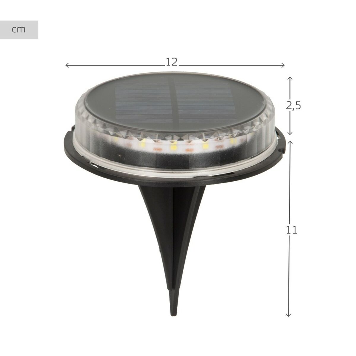 Set of solar garden lights Aktive 2 Pieces Plastic 12 x 13,5 x 12 cm (6 Units)-3