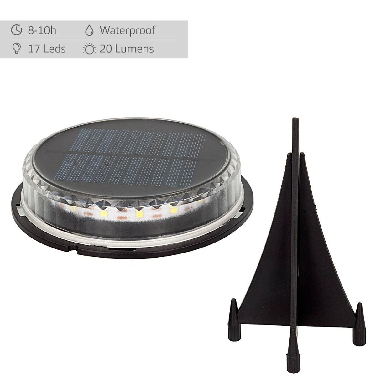 Set of solar garden lights Aktive 2 Pieces Plastic 12 x 13,5 x 12 cm (6 Units)-2