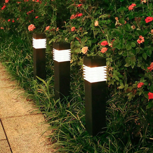 Set of solar garden lights Aktive 4 Pieces Plastic 6 x 39,5 x 6 cm (4 Units)-1