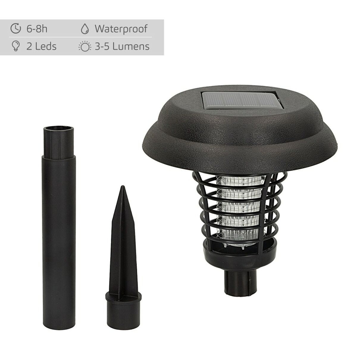 Solar garden lights Aktive polypropylene 14 x 42 x 14 cm (4 Units)-2