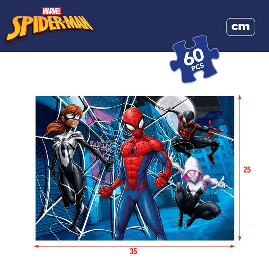 Child's Puzzle Spider-Man Double-sided 60 Pieces 70 x 1,5 x 50 cm (6 Units)-1