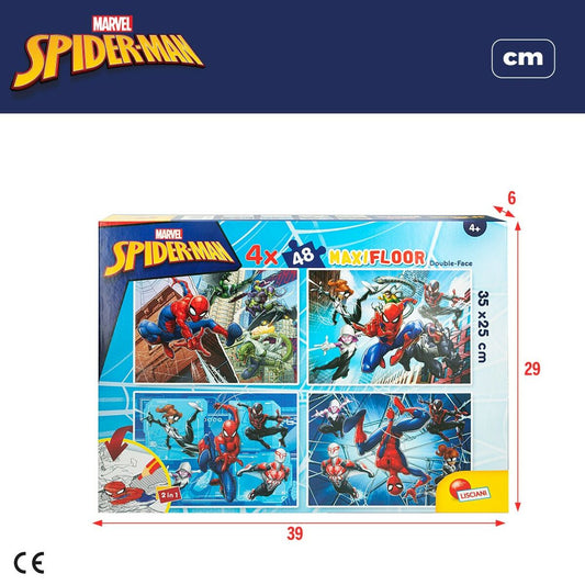 Child's Puzzle Spider-Man Double-sided 4-in-1 48 Pieces 35 x 1,5 x 25 cm (6 Units)-1