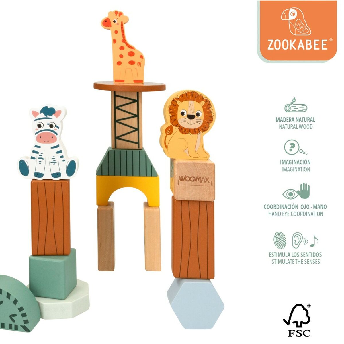Construction set Woomax animals 28 Pieces (6 Units)-3