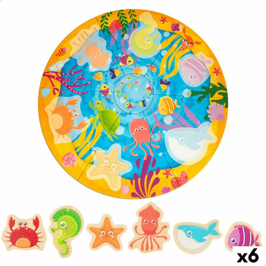 Child's Puzzle Lisciani Giochi 33 x 1 x 32 cm Navy 6 Pieces 13 Pieces (6 Units)-0