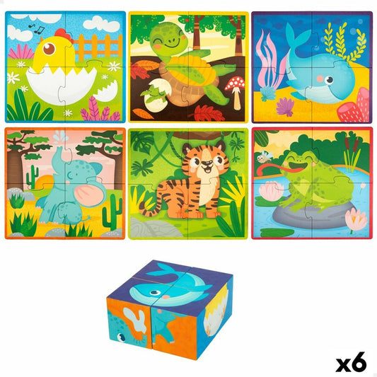 3D Puzzle Lisciani Giochi 22 x 23 x 1 cm animals 4 Pieces (6 Units)-0