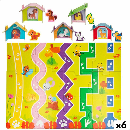 Child's Puzzle Lisciani Giochi 48 x 1 x 36 cm Farm 12 Pieces 27 Pieces (6 Units)-0