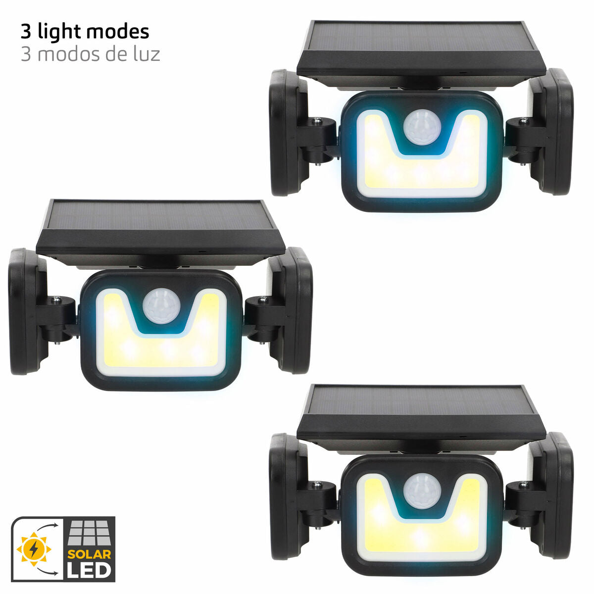 Solar-powered spotlight Aktive 28 x 9 x 12 cm (4 Units)-5